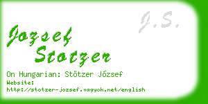 jozsef stotzer business card