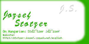 jozsef stotzer business card